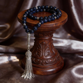 Natural Dark Blue Agate Misbaha